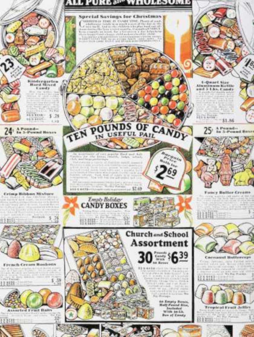 Candy Holiday Flyer Vintage Retro Advert Ads A4 Photo Print