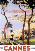 Cannes Summer Hiver Vintage Retro Advert Ads A4 Photo Print