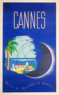CannesBlue Vintage Advert A4 Photo Print