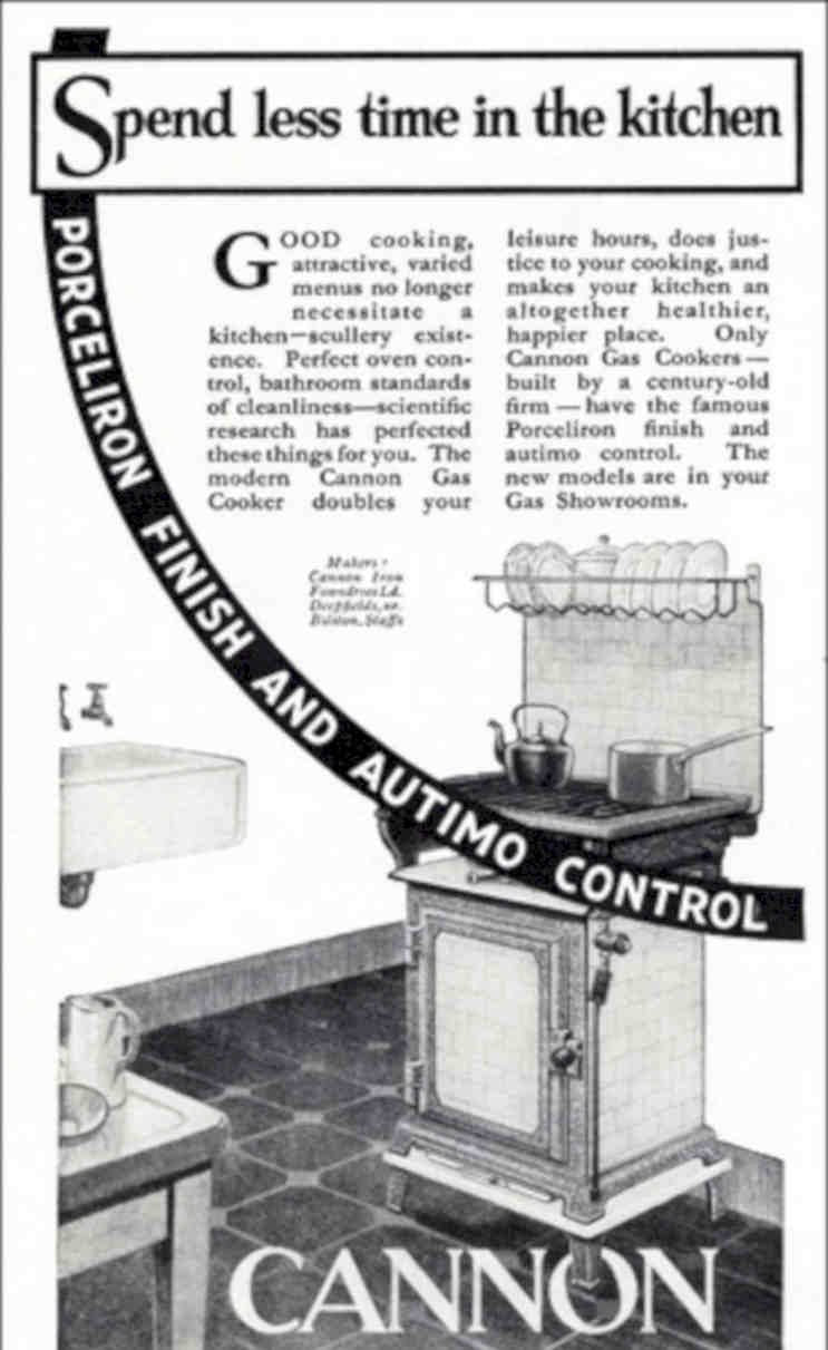 Cannon Gas Cooker Vintage Retro Advert Poster A4 Photo Print