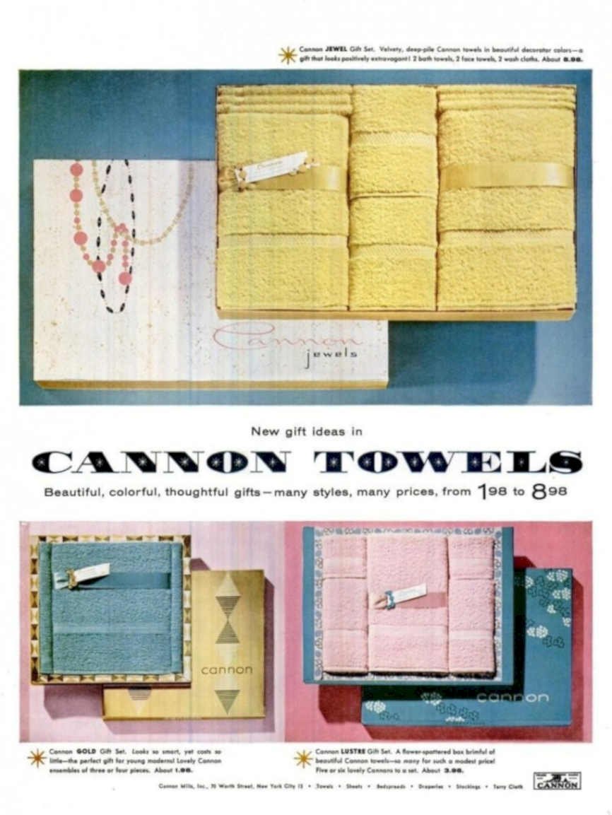 Cannon Towels Sets Vintage Retro Advert Ads A4 Photo Print