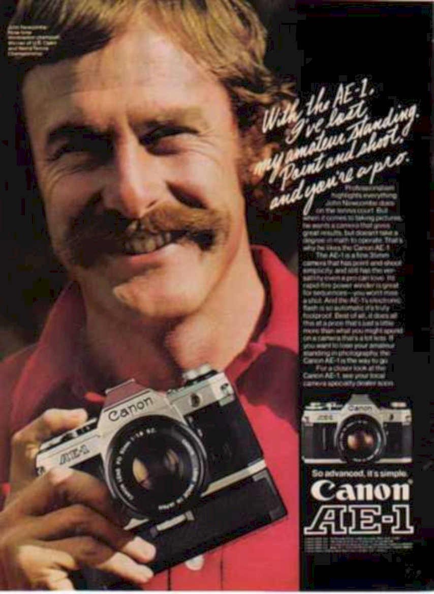 Canon Ae1 Camera Vintage Retro Advert Ads A4 Photo Print
