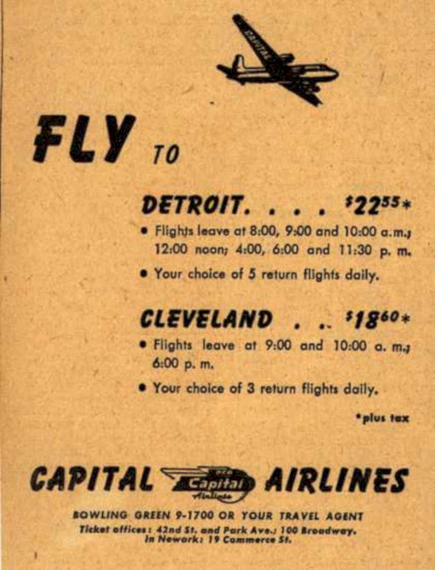 Capital Airlines Flights 1 Vintage Retro Advert Ads A4 Photo Print