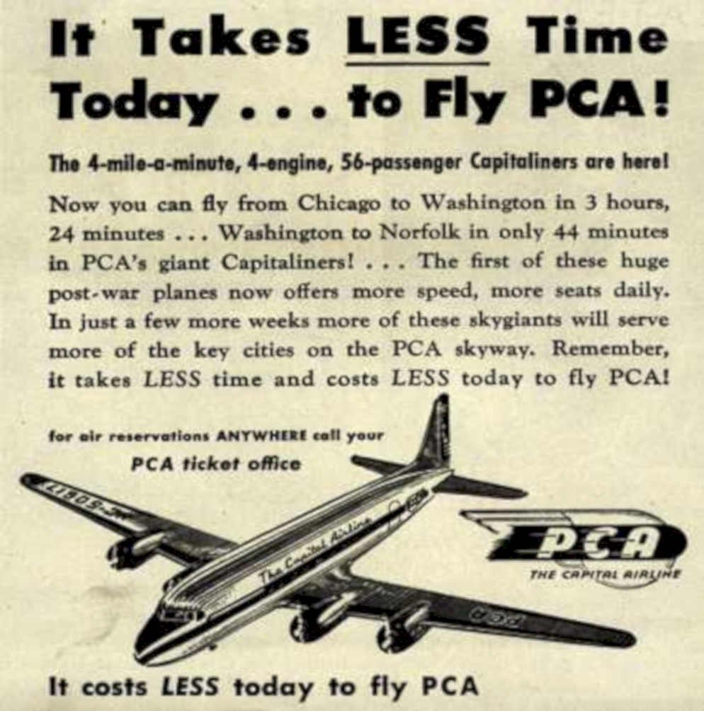 Capitaliner Pca Fly Vintage Retro Advert Ads A4 Photo Print