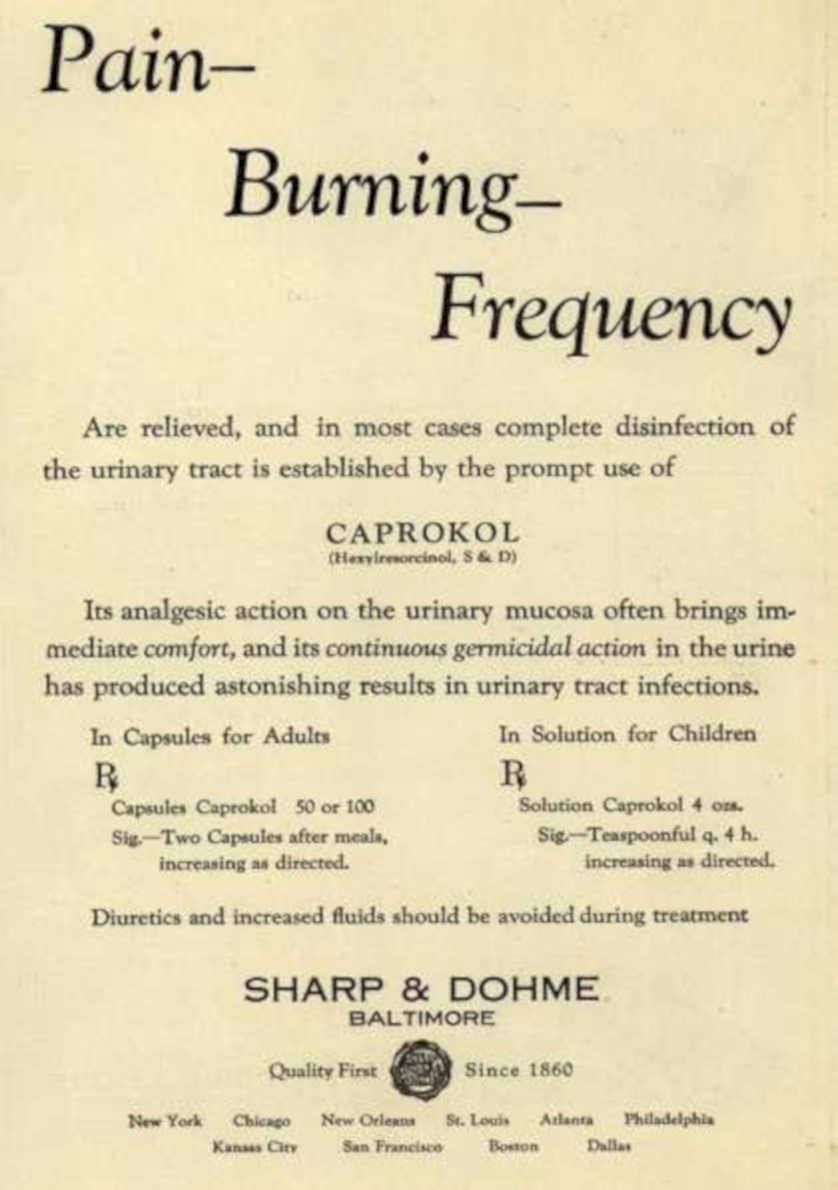 Caprokol Urine Capsules Vintage Retro Advert Ads A4 Photo Print