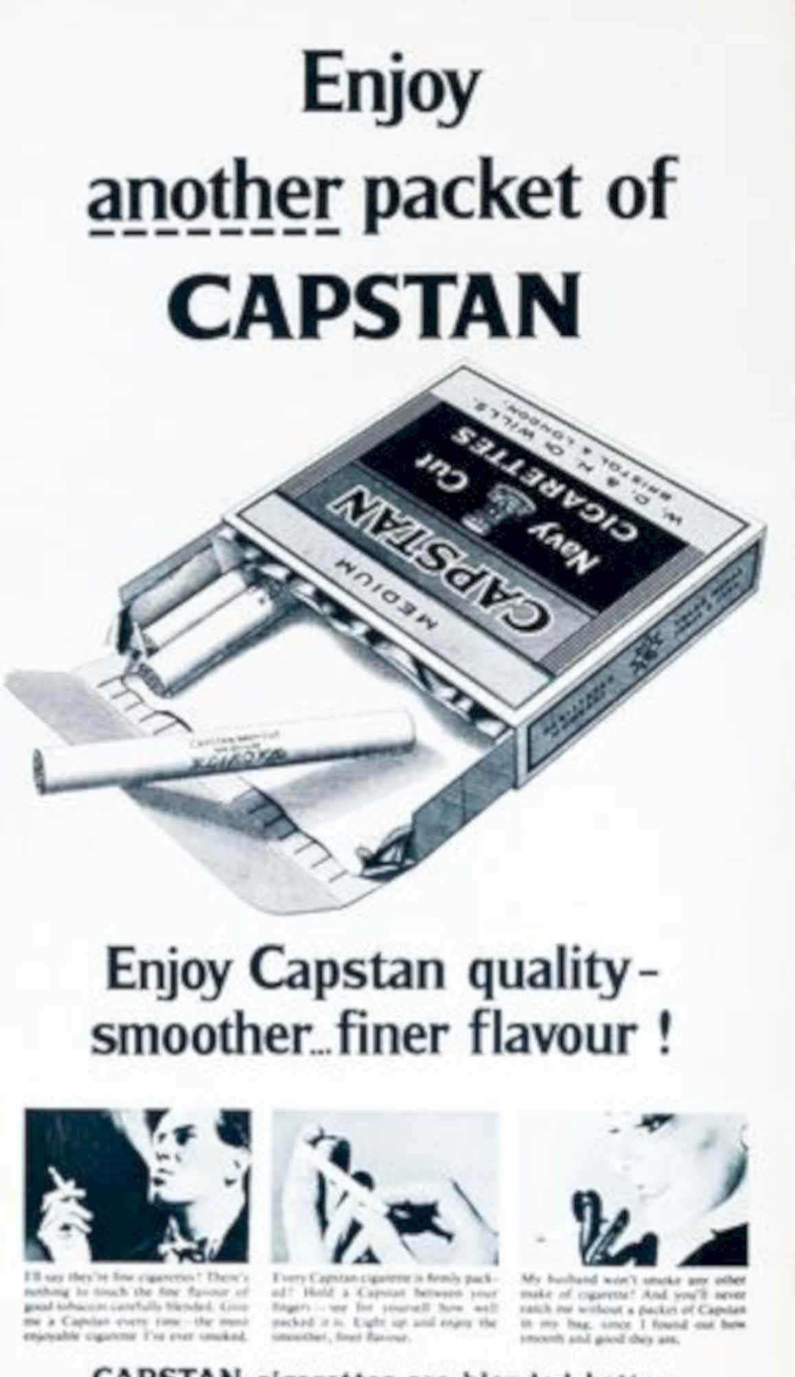 Capstan Cigarette Ad Vintage Retro Advert Poster A4 Photo Print