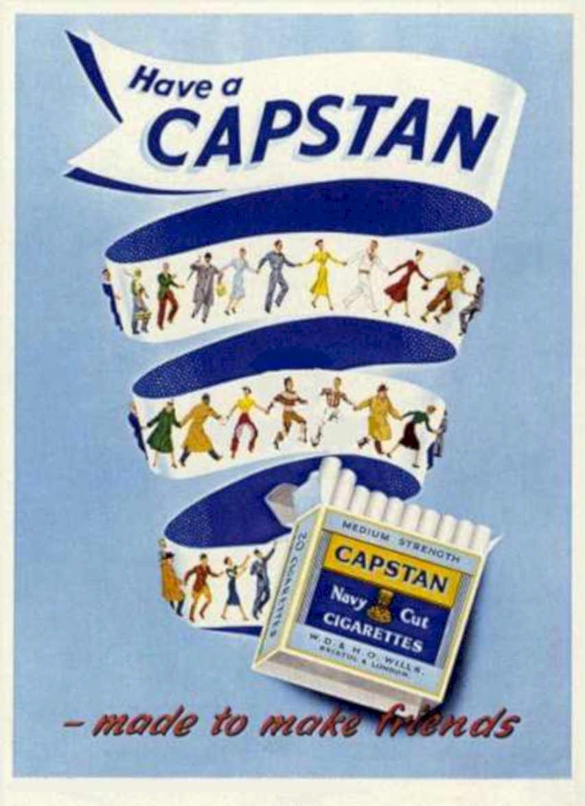 Capstan Cigarettes Poster Vintage Retro Advert Ads A4 Photo Print