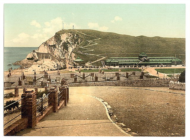 Capstone from the arcade Ilfracombe Vintage A4 Photo Print