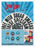Captain Scarlet Sugar Smacks Vintage Retro Advert Poster A4 Photo Print