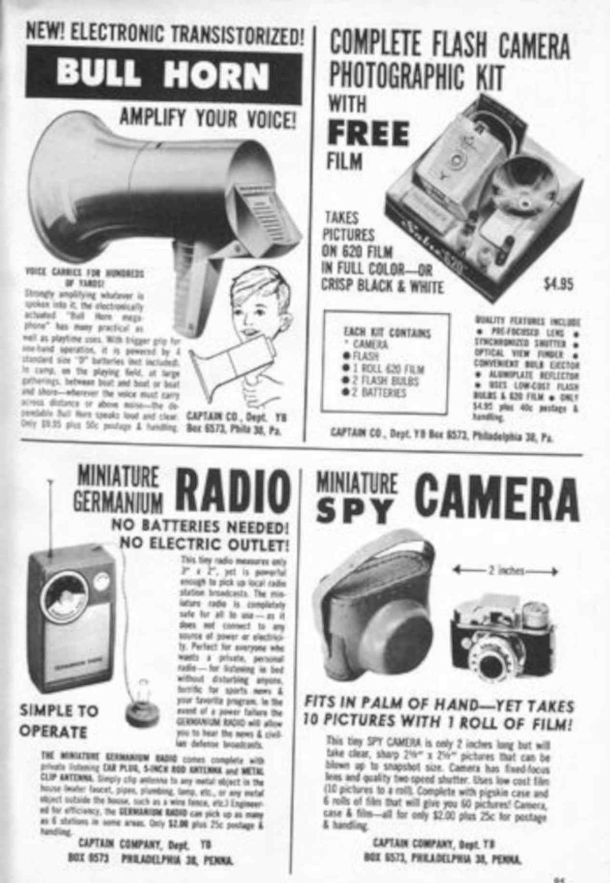 Captain Voice Camera Vintage Retro Advert Poster A4 Photo Print