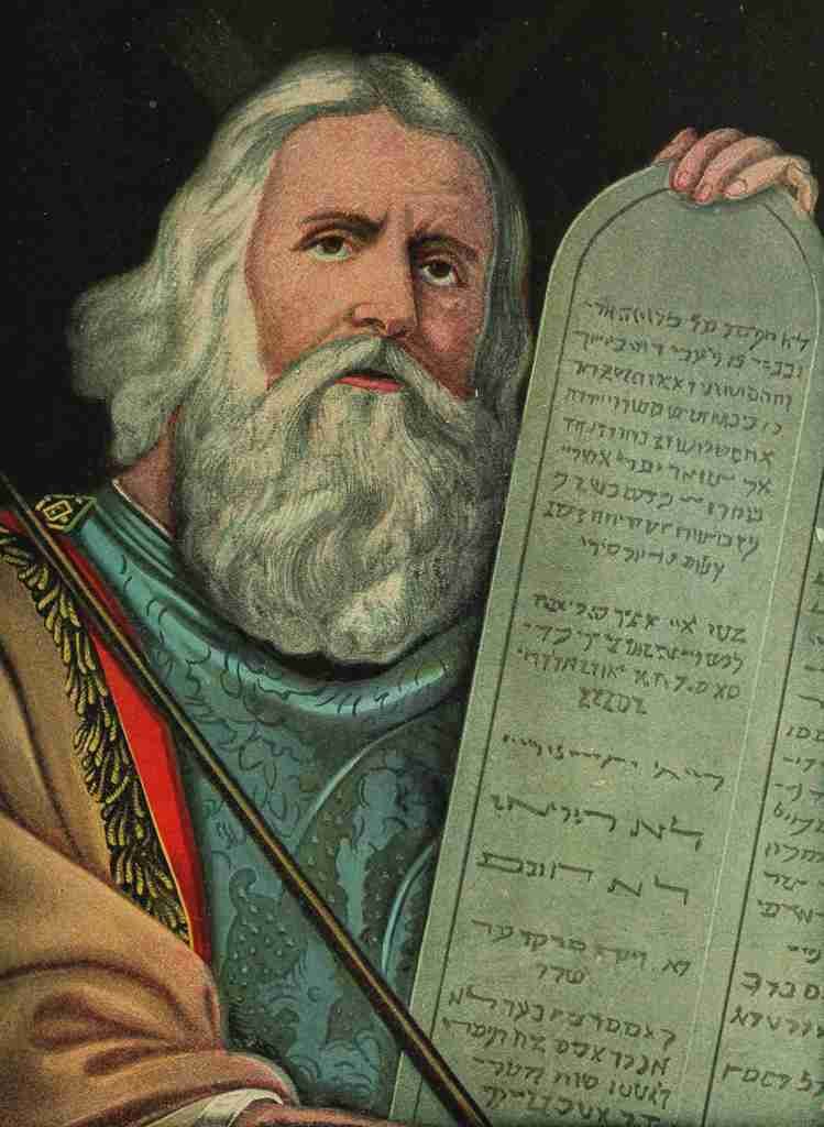 Captivating Bible Stories 1913 Moses & Ten Commandments A4 Photo Print