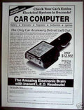 Car Computer 1980s Vintage Retro Advert Ads A4 Photo Print