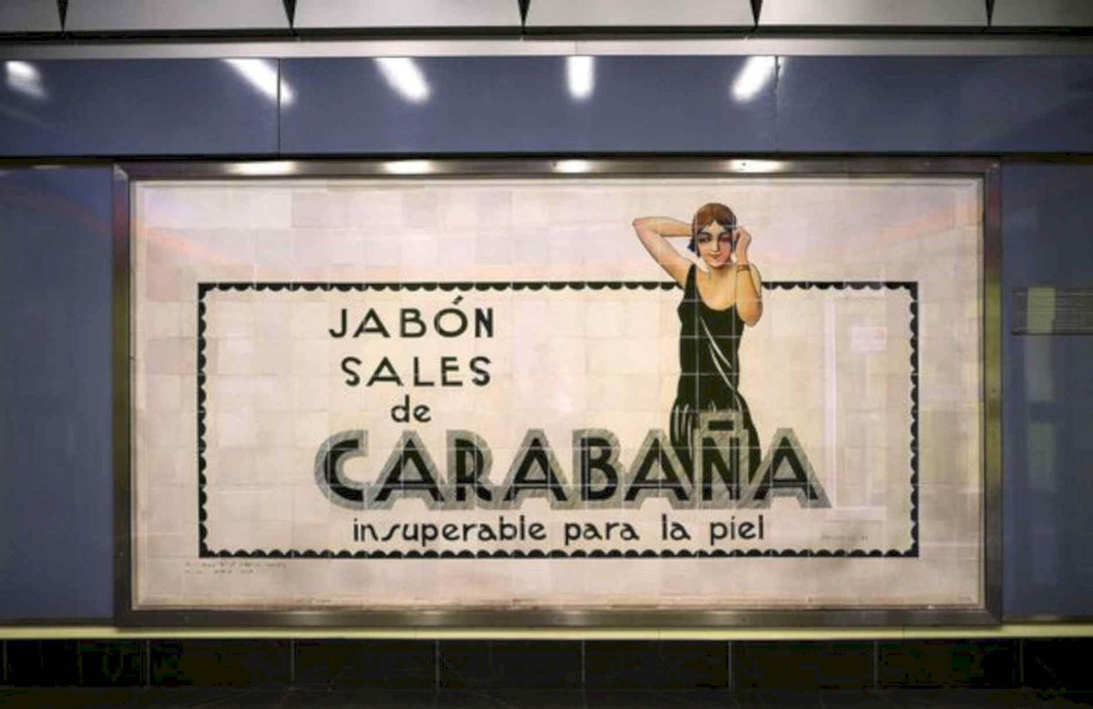 Carabana Flapper Tile Vintage Retro Advert Poster A4 Photo Print