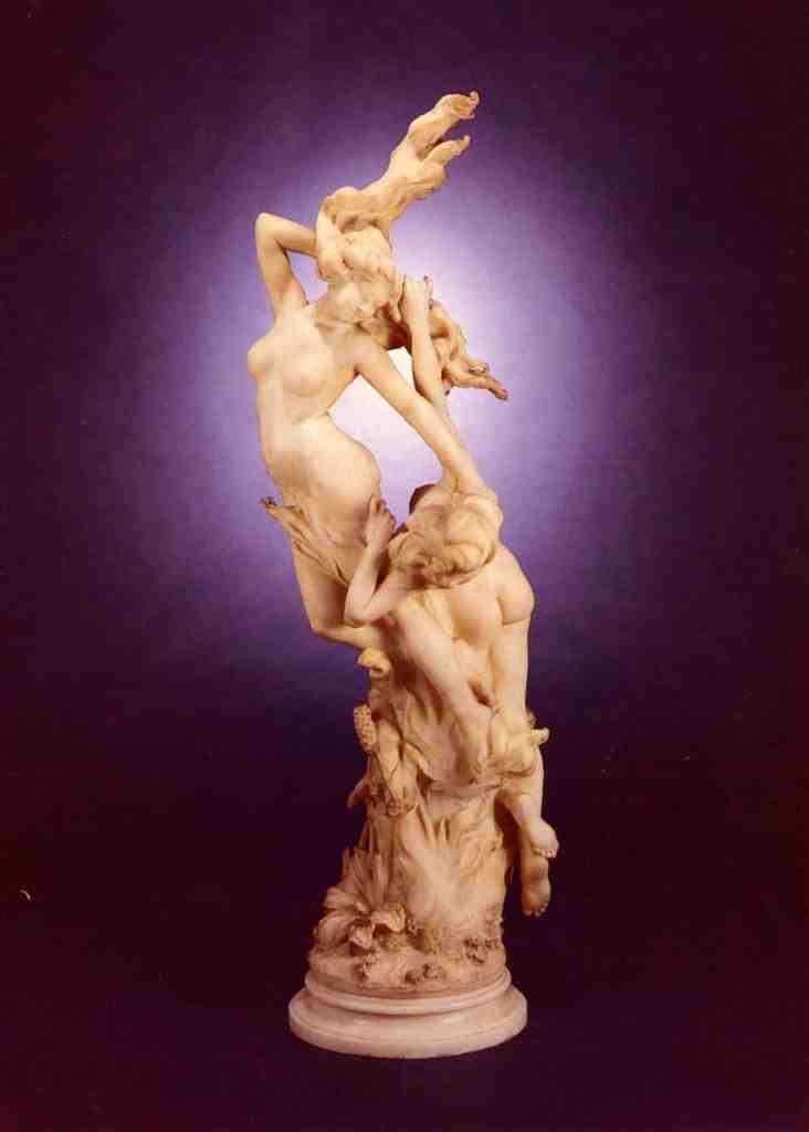 Caradossi Vittorio A Marble Group Of Two Female Figures Art A4 Photo Print UK