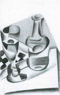 Carafe Glass And Chessboard Juan Gris Abstract Art A4 Photo Print