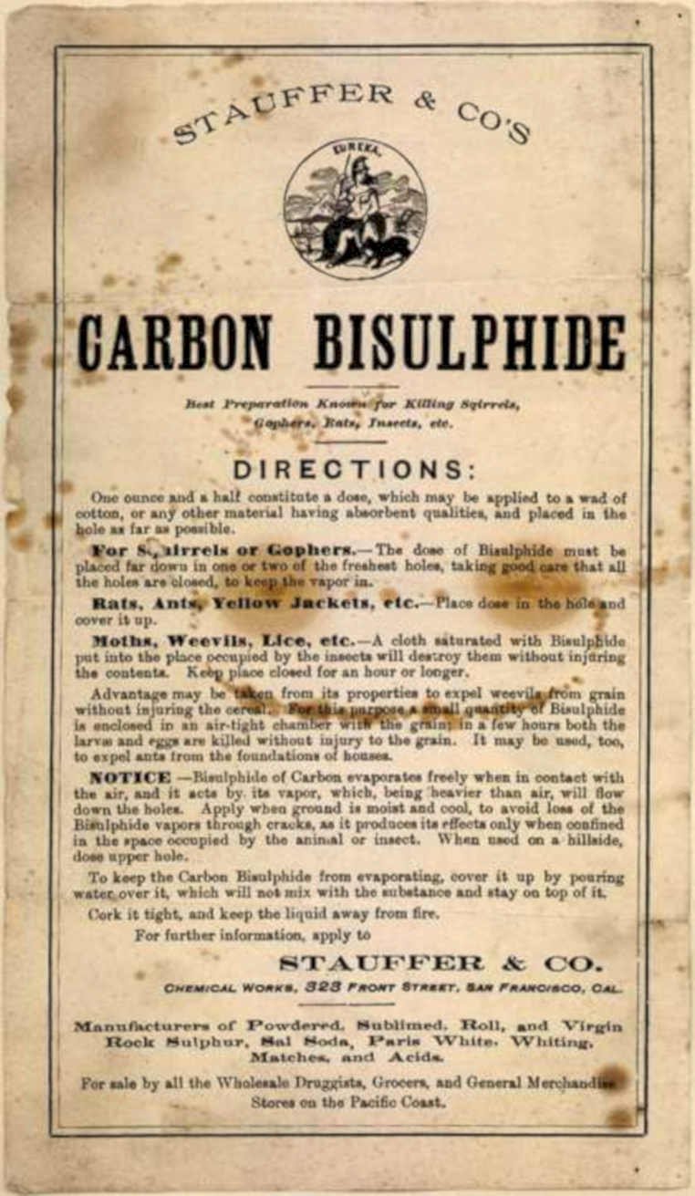 Carbon Bisulphide Stauffer Vintage Retro Advert Ads A4 Photo Print