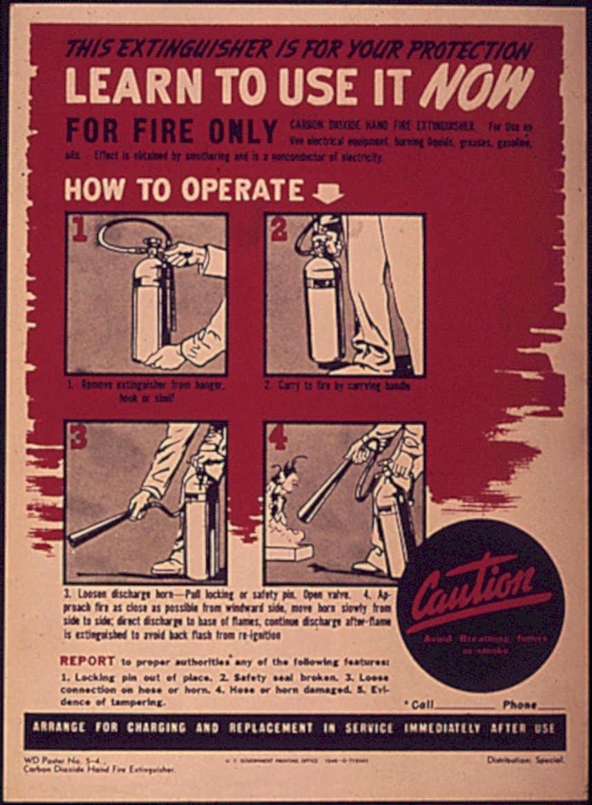 Carbon Dioxide Extinguisher Vintage Retro Advert Poster A4 Photo Print