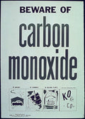 Carbon Monoxide Warning Vintage Retro Advert Poster A4 Photo Print