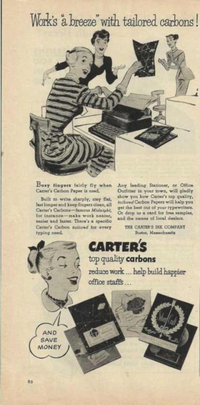 Carbon Paper Office Vintage Retro Advert Ads A4 Photo Print
