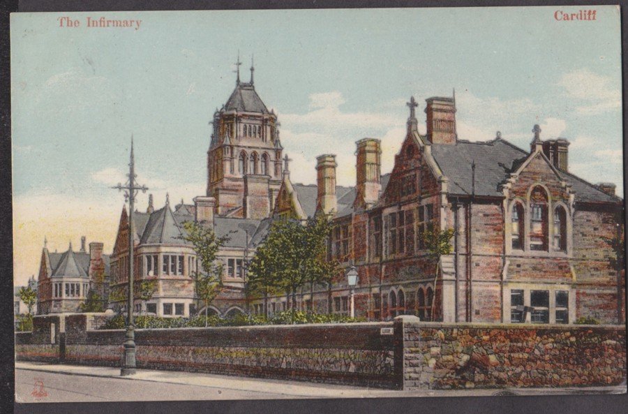 Cardiff Royal Infirmary Hospital Vintage A4 Photo Print