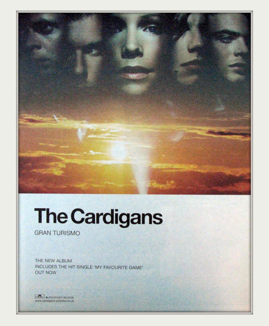 Cardigans Gran Tourismo Vintage Retro Advert Poster A4 Photo Print
