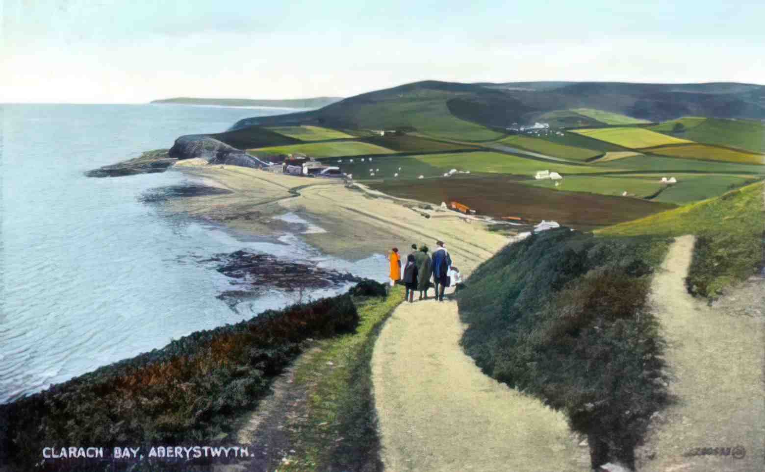 Cardiganshire Aberystwyth Clarach Bay Vintage A4 Photo Print