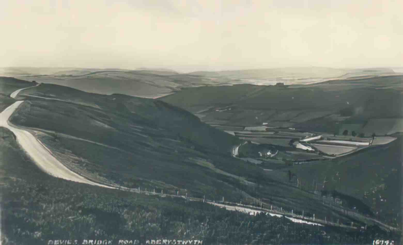 Cardiganshire Aberystwyth Devils Bridge Road Vintage A4 Photo Print