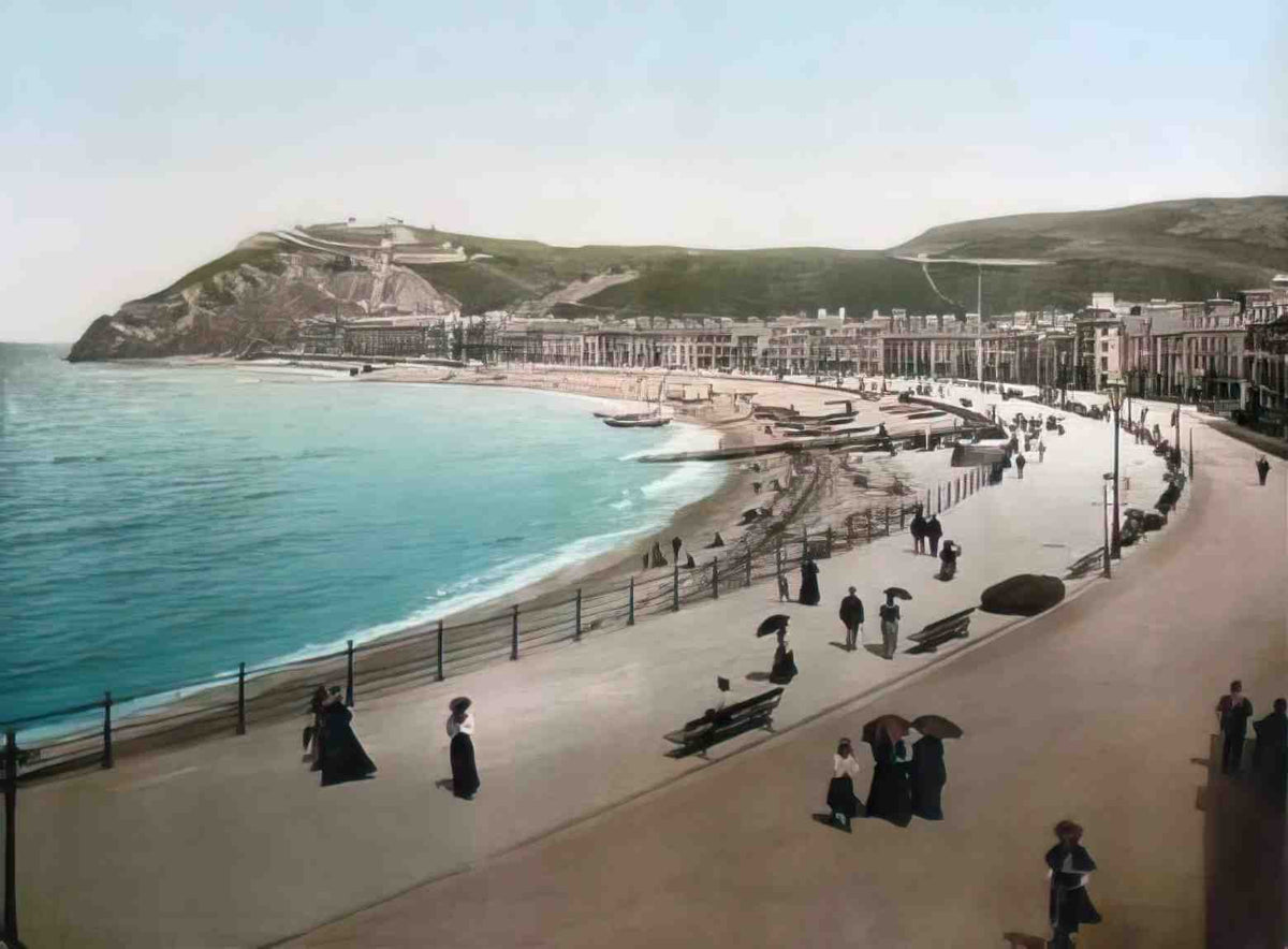 Cardiganshire Aberystwyth The Terrace Vintage A4 Photo Print