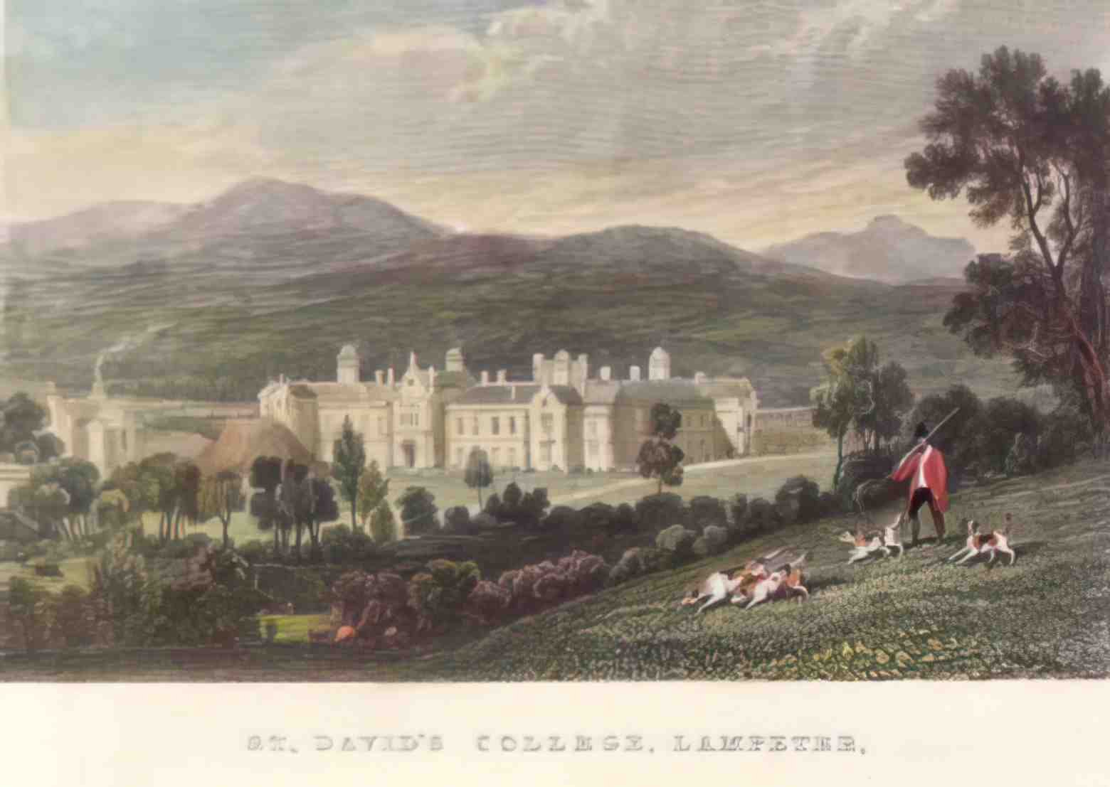 Cardiganshire Lampeter St Davids College Vintage A4 Photo Print