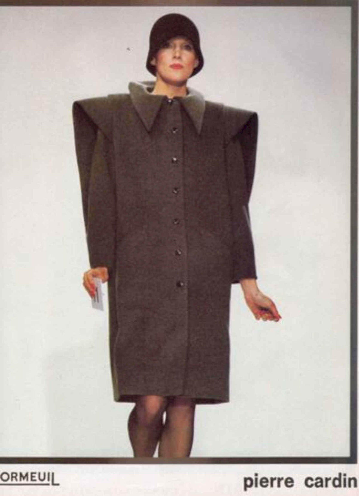 Cardin Coat Woman Vintage Retro Advert Poster A4 Photo Print