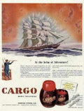 Cargo Ship Adventure Vintage Retro Advert Ads A4 Photo Print