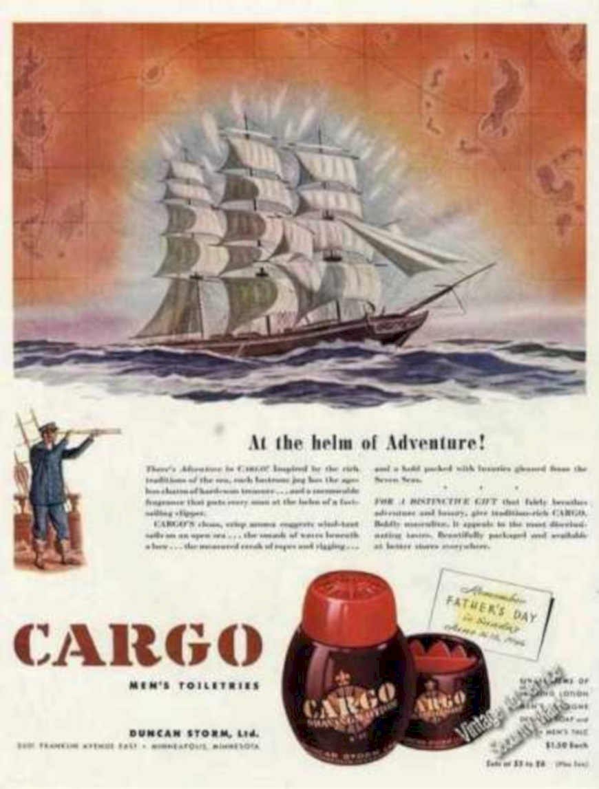 Cargo Ship Adventure Vintage Retro Advert Ads A4 Photo Print