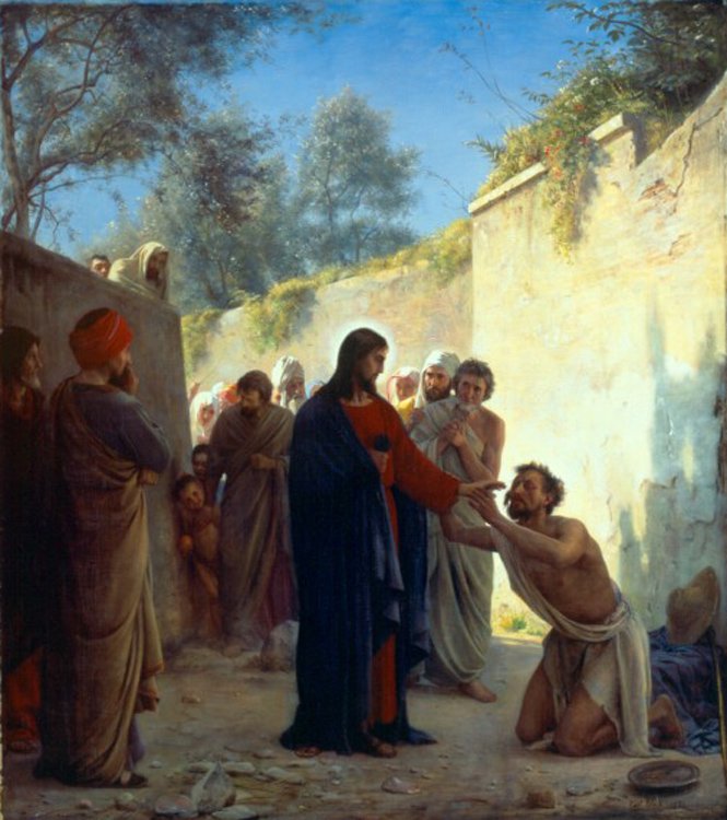 Carl Heinrich Bloch Christ Healing Art A4 Photo Print