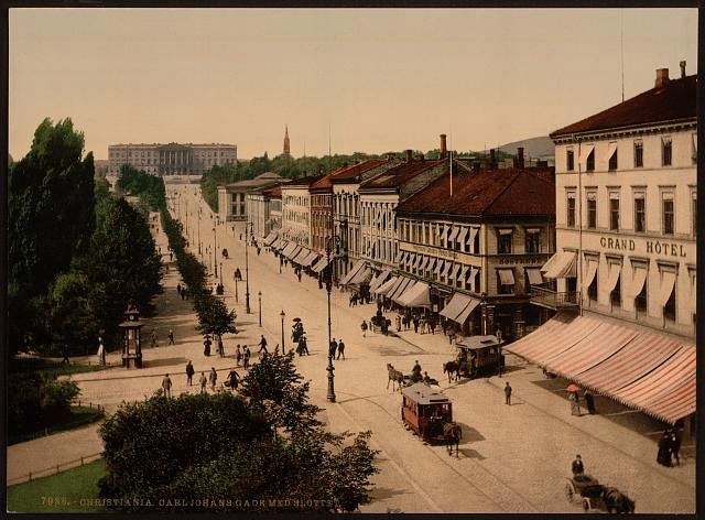 Carl Johans Gade with Slotted Christinia Vintage A4 Photo Print