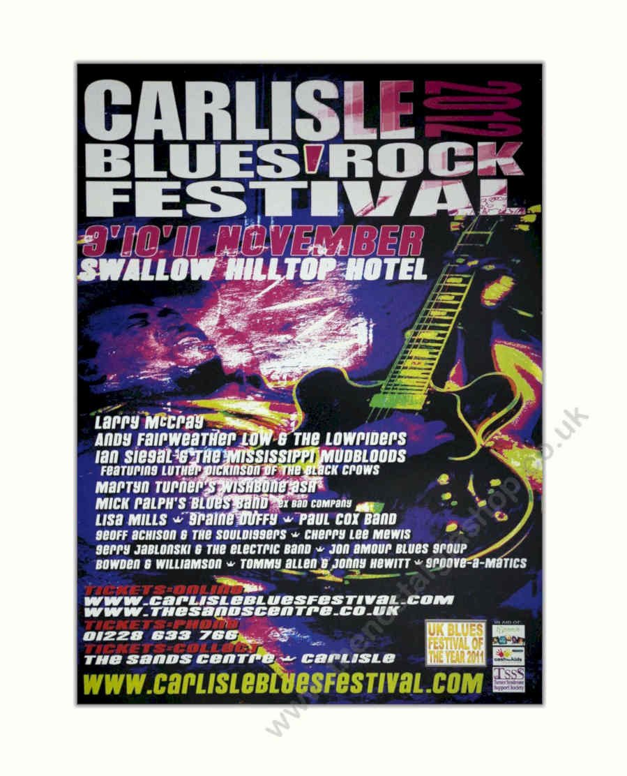 Carlisle Blues Festival Vintage Retro Advert Poster A4 Photo Print
