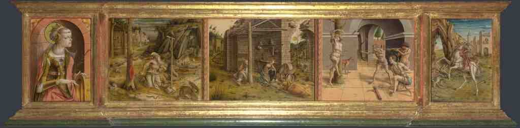 Carlo Crivelli Predella of La Madonna della Rondine A4 Photo Print