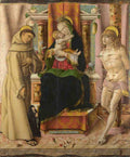 Carlo Crivelli The Virgin and Child with Saints Francis and Sebastian A4 Photo Print