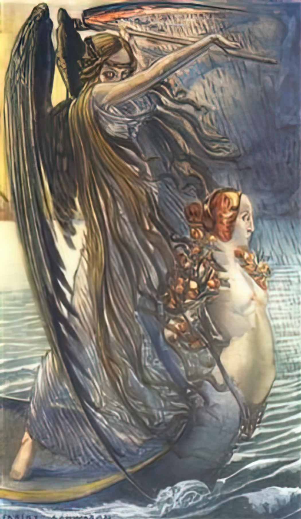 Carlos Schwabe fleurs du mal mort Art A4 Photo Print