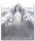 Carlos Schwabe paroles la vague Art A4 Photo Print