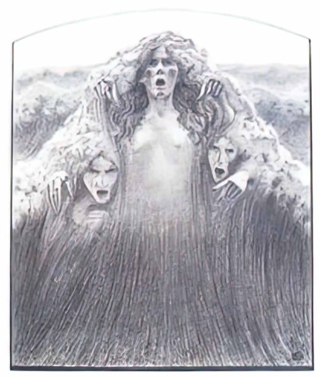 Carlos Schwabe paroles la vague Art A4 Photo Print