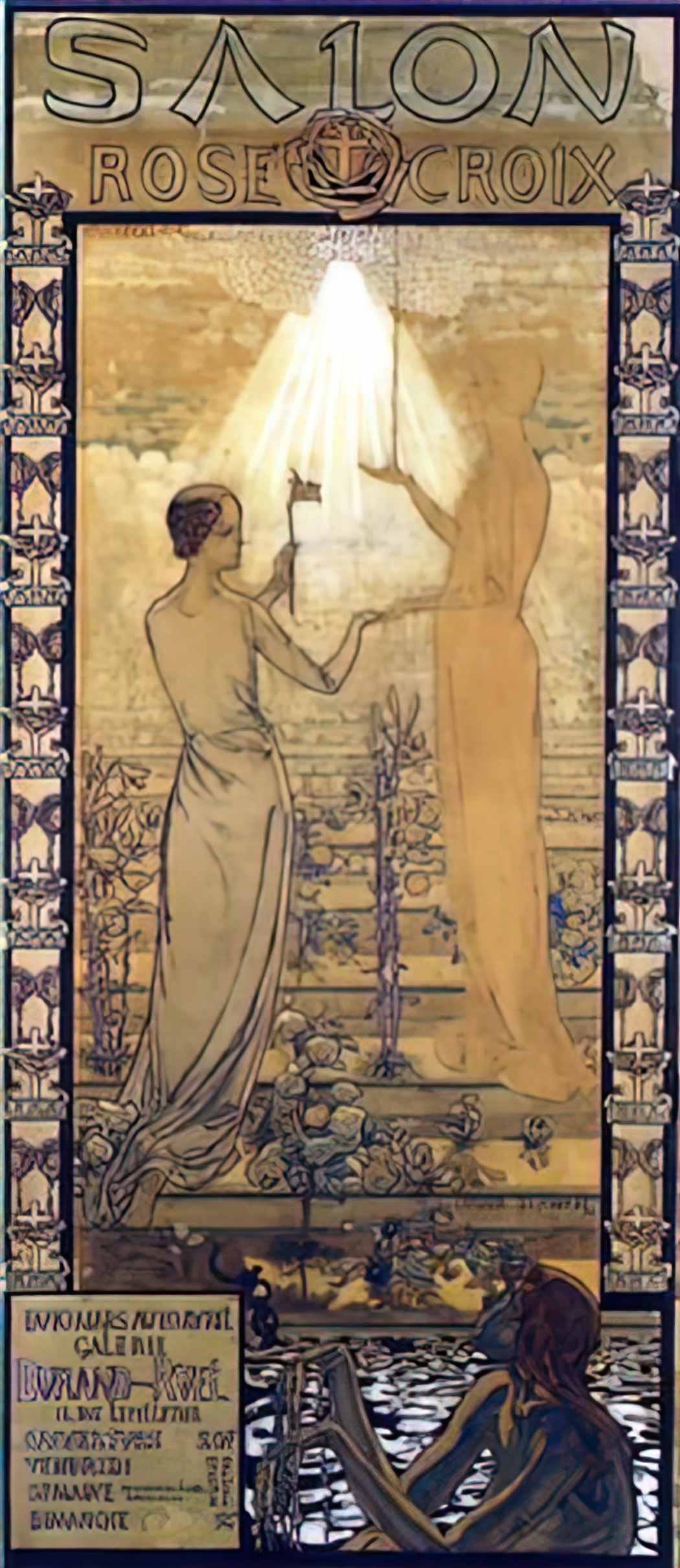 Carlos Schwabe salon de la rose croix Art A4 Photo Print UK