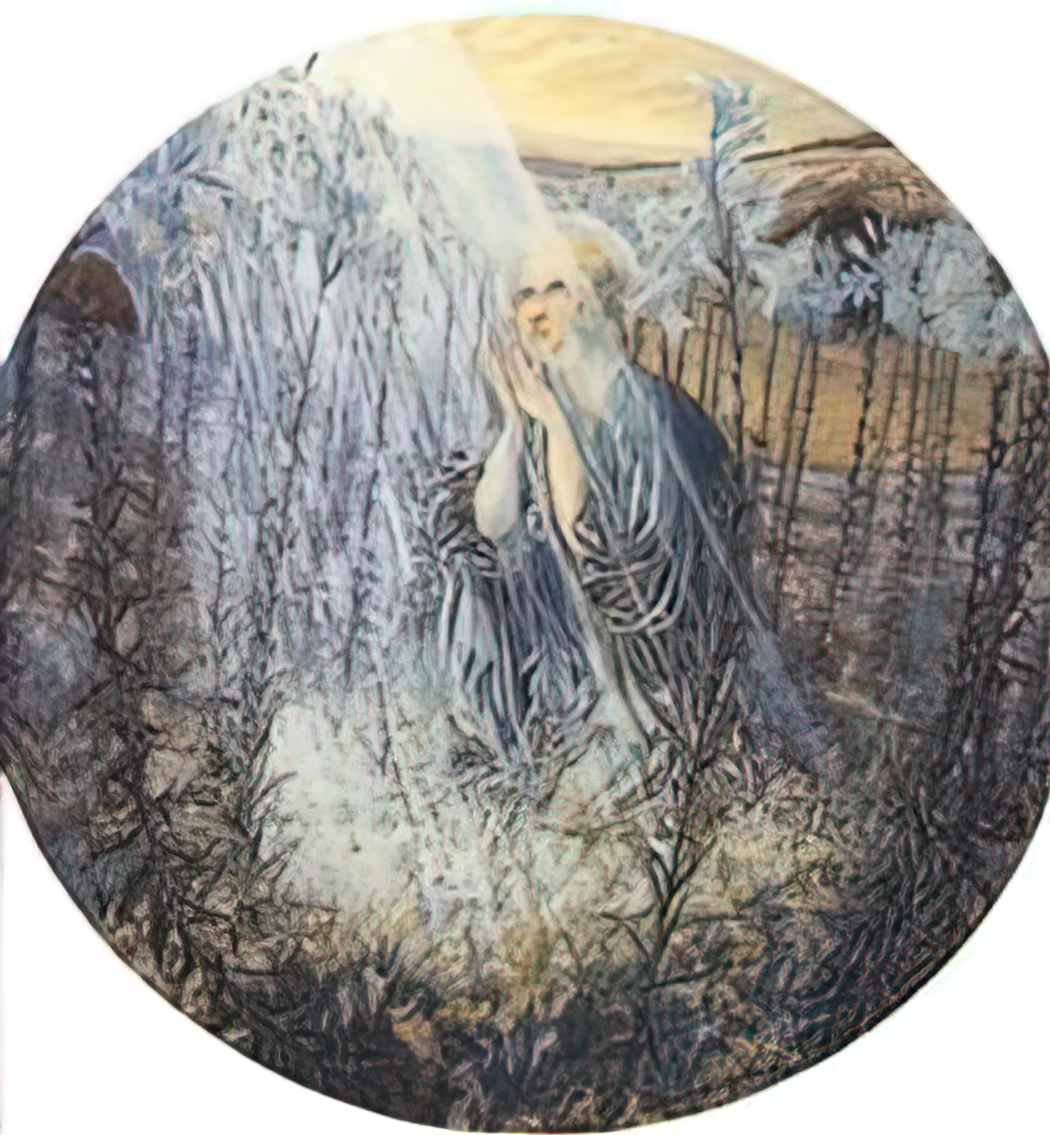 Carlos Schwabe vierge aux lys96 Art A4 Photo Print UK