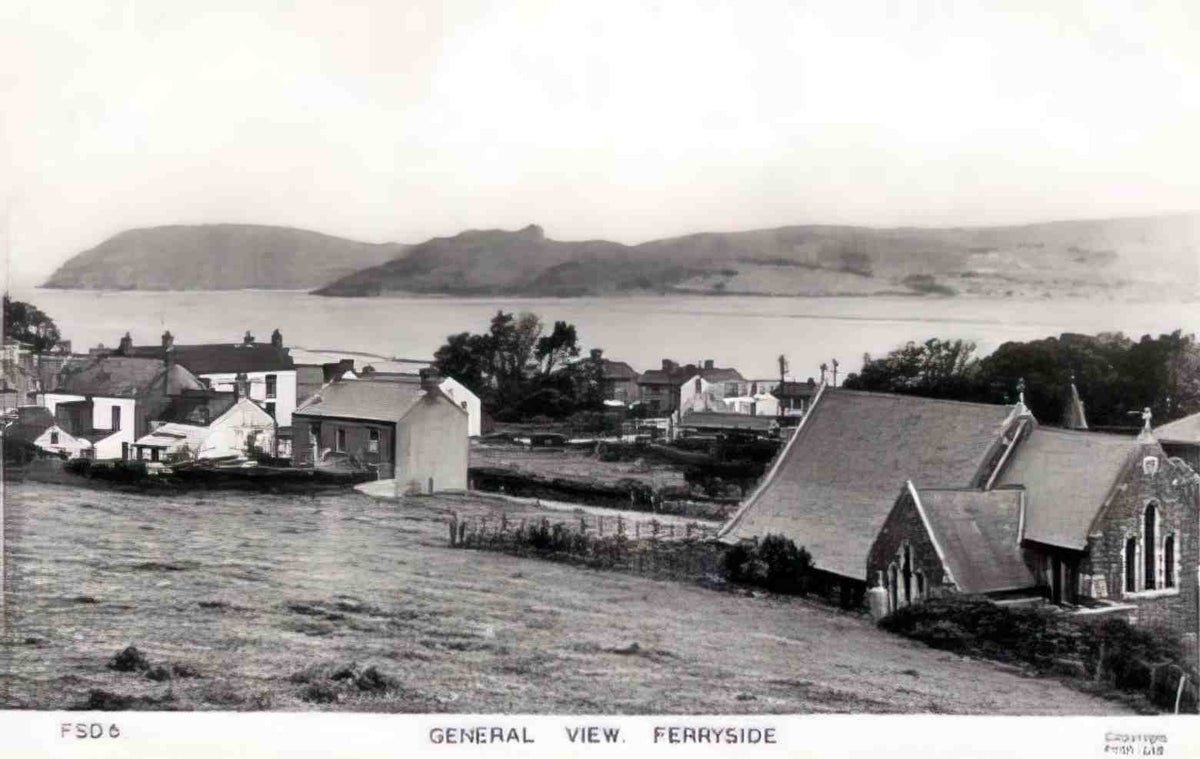 Carmarthenshire Ferryside General View Vintage A4 Photo Print