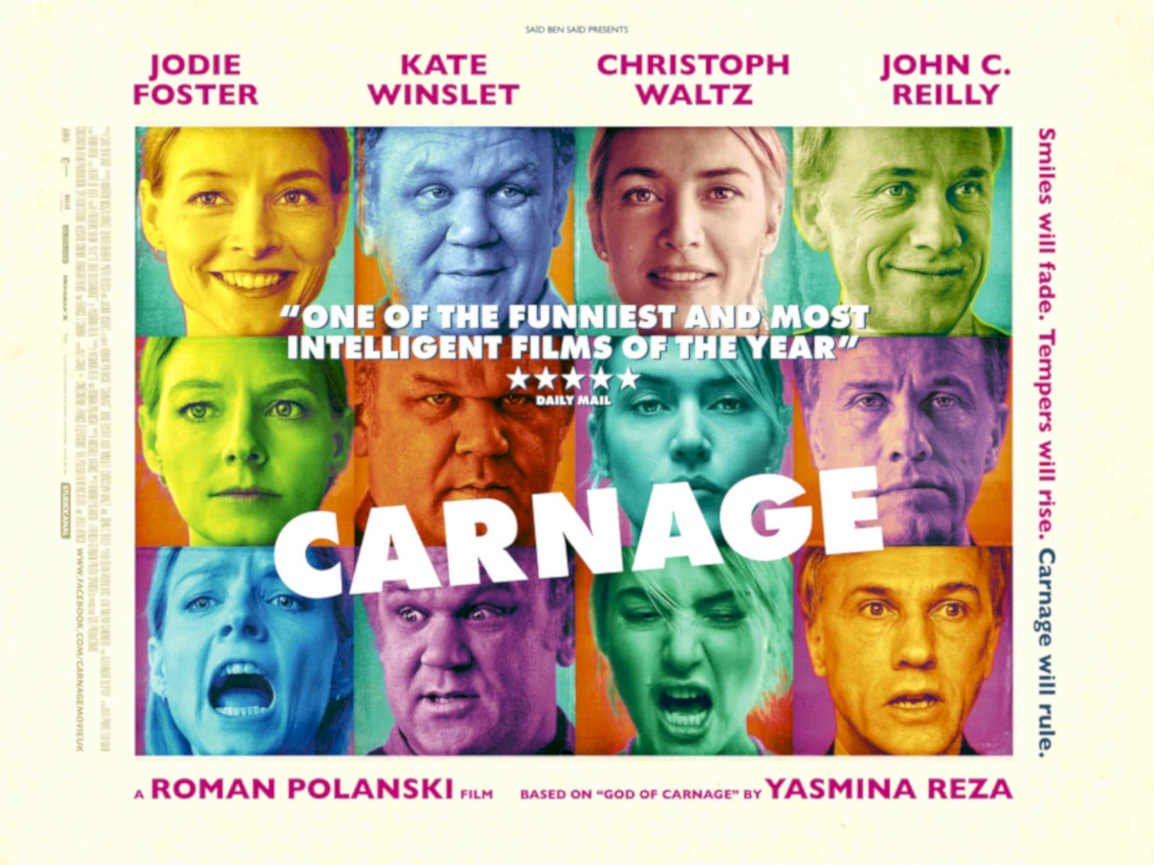 Carnage Foster Winslet Vintage Retro Advert Poster A4 Photo Print