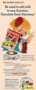 Carnation Chocolate Discovery Vintage Retro Advert Poster A4 Photo Print
