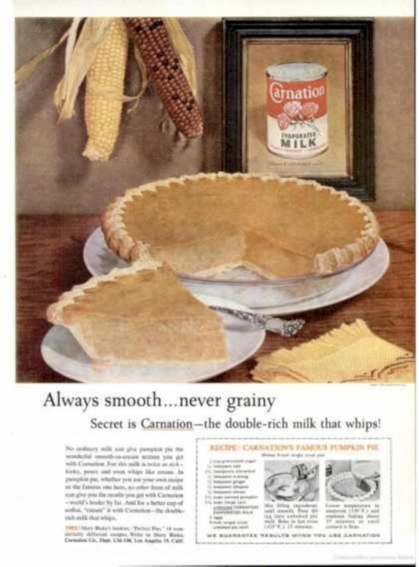 Carnation Milk Pie Vintage Retro Advert Ads A4 Photo Print