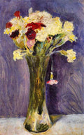 Carnations In A Green Vase August Macke Expressionism A4 Photo Print