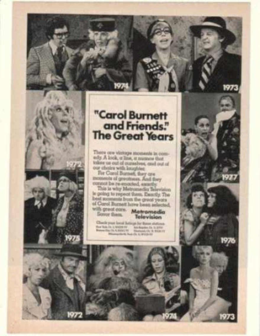 Carol Burnett Still Vintage Retro Advert Ads A4 Photo Print