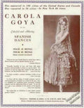 Carola Goya Dancer Vintage Retro Advert Ads A4 Photo Print