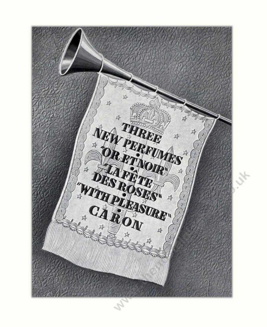 Caron Perfume Megaphone Vintage Retro Advert Poster A4 Photo Print
